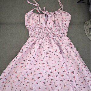 Lilac Floral Print Dress